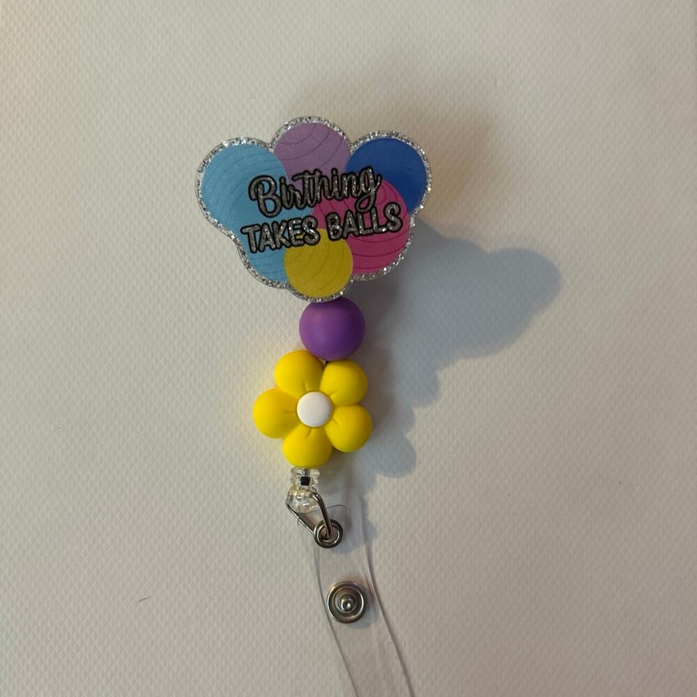 Birthing Takes Balls Badge Reel